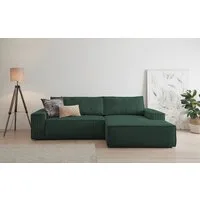 OTTO home Ecksofa SHERWOOD Cord L-Form, 267 cm - OTTO. Verlässliche Qualität., Schlaffunktion mit Bettkasten (210x136 cm), Cord, Vintage, Samtvelours