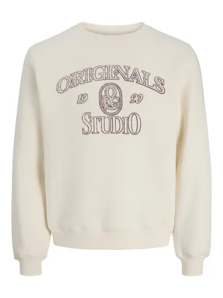 JACK&JONES - JORCHAMBERI TYPO SWEAT CREW NECK JNR Weiß - Gr. - 176