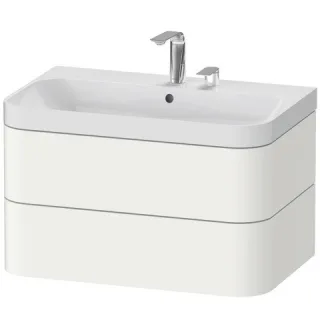 Duravit Happy D.2 Plus c-shaped Set wandhängend Weiß Seidenmatt 775x490x480 mm - HP4347E3636 HP4347E3636