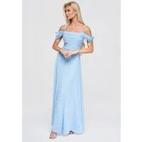 OMBRE Abendkleid Damen Abendkleid mit elegantem Schnitt Blau S (kein Set, 1-tlg)