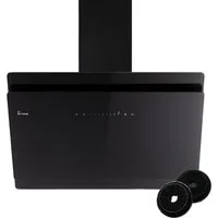 KKT KOLBE Wandhaube Dunstabzugshaube 90cm SOLO9005S Dunstabzugshaube 90cm SOLO9005S, Kopffrei / 90cm / Umluft / Abluft / Schwarz / Glas / Schräghaube
