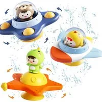 FELIXLEO Beißring-Rassel Saugnapf Spinner Baby Tischspielzeug sensorisch 1-3 Jahre Geschenk.