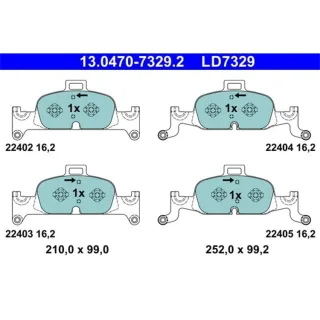 ATE Bremsbel?ge vorne Audi A4 A5 A6 A7 Q5 13.0470-7329.2