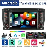 ESSGOO 7" Android 15 Für Audi A3 8P 2003-2012 S3 2006-2012 RS3 GPS Navi Autoradio (RDS, 2+64GB(optional), FM, DAB+ (optional), Wireless Carplay Android Auto Bluetooth EQ USB WIFI Touchscreen SWC)