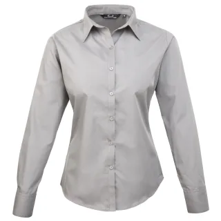 Premier - Bluse für Damen Langärmlig (Silber)