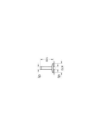 VitrA Universal Deckenarm für Duschkopf Länge 10 cm mit Anschluss G 1/2" Schwarz Hochglanz,A4564939 A4564939