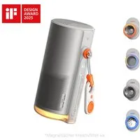 XGIMI XGIMI MoGo 4 Laser Handy Beamer mit Akku, 550 ISO-Lumen, 360° Ständer Portabler Projektor (1000:1 nativer Kontrast, 1920 x1080 (1080P) px, Triple-Laser, 2,5 Std Wiedergabe, Google TV & Netflix, Harman Kardon)