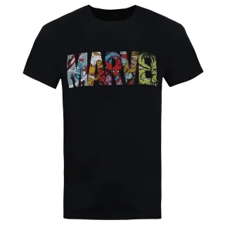 Marvel - T-Shirt Logo für Herren (Schwarz)