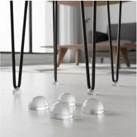 Mucola Tischbein Tischbeinschoner Bodenschutz 4er Set Hairpin 12mm Schwarz Transparent, Rutschfest