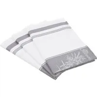 ROSS Geschirrtuch Exclusiv, (Set, 3-tlg), Mittelstreifen mit Kräutern, 50x70 cm