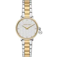 MICHAEL KORS Quarzuhr PYPER MK7574, Armbanduhr, Damenuhr, Edelstahlarmband, analog, Glassteine