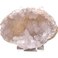 Steinfixx® Edelstein Geodenhälfte incl. Acrylständer herrliche Kristalle 60-70mm, (absoluter Blickfang, 1-St., Glücksgeode), 44 Millionen Jahre alt I Marokko