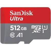 Sandisk Ultra microSDXC 512 GB - Speicherkarte - inkl. Adapter - rot/grau Speicherkarte (512 GB GB)
