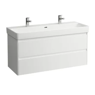 LAUFEN Waschtischunterschrank BASE 2.0 446x1168x515 2 Schubl m. Griffmulde f.WT H814965 weiß matt, H H4113221082601