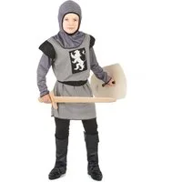 JADEO Kostüm Mittelalterlicher Ritter Kinderkostüm grau-schwarz