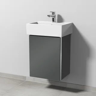Sanipa 3way Waschtischunterbau zu Duravit Vero Air Waschtisch mit 1 Tür, Anthrazit-Glanz BS42979