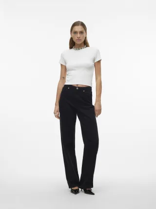 VERO MODA - VMCHLOE SS SHORT TOP JRS NOOS Snow White - Gr. - L