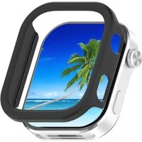 Wigento Smartwatch-Hülle Kunststoff für Xiaomi Redmi Watch 6 Schutzcase Halbabdeckung Schwarz, Halbabdeckung, leicht