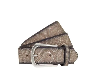 B.BELT - Sabia - 35 mm Gürtel weiß-silbermetallic - Gr. - 85