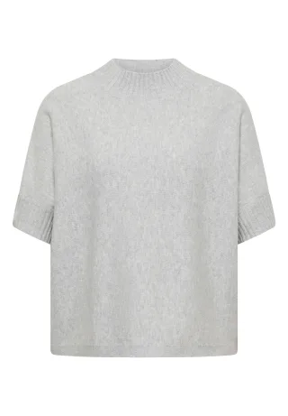CECIL - Dolman Pullover mit Turtle Neck light grey melange - Gr. - L