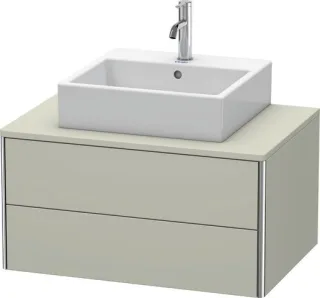 Duravit XSquare Konsolenwaschtischunterbau wandhängend Taupe Seidenmatt 800x548x400 mm - XS491006060 XS491006060