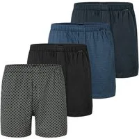 Schiesser Boxershorts 4er Pack Singel-Jersey (Spar-Set, 4-St) Boxershorts - Baumwolle - mit Eingriff - Atmungsaktiv