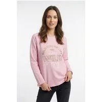 Zwillingsherz Sweatshirt "Wild Side Of Life" mit Used-Look Kanten und farbiger Stickerei