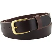 COLOGNEBELT Ledergürtel C16-PL 3 cm breiter Ledergürtel in Dunkelbraun mit Gürtelschnalle in Gold
