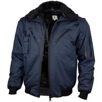 Qualitex Workwear Pilotenjacke Pilotenjacke wasserdicht marine, Gr. 3XL
