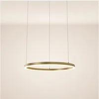 s.luce Pendelleuchte LED Pendelleuchte Ring 60 direkt oder indirekt 5m Abhängung Gold, Warmweiß