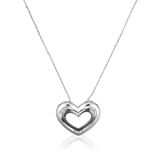 Orphelia Damen-Kette aus 925er Sterlingsilber mit Anhänger, Silber/Schwarz, ZH-4659