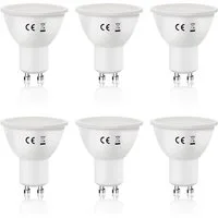 ZMH LED-Leuchtmittel GU10, LED-Spot mit 110° Abstrahlwinkel, nicht dimmbar, GU10, 6 St., Kaltweiß, Reflektorlampe für Deckenleuchten