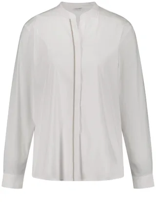 GERRY WEBER Collection - Langarmbluse beige/weiß - Gr. - 46