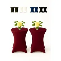 EXKLUSIV HEIMTEXTIL Stehtischhusse, Material: 90 % Polyester 10% Elasthan, ca. 140 g/m²
