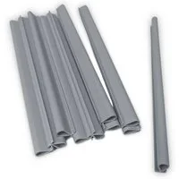 zaunzu Sichtschutzstreifen Klemmschiene OMEGA-Clip Hellgrau 20er Pack, (1x Set, 20-St., Omega-Clip Sichtschutzstreifen Halteclip), lange Haltbarkeit ohne Rostbildung