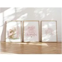 MeinBaby123® Poster Bilder Kinderzimmer, Poster Kinderzimmer Deko, Babyzimmer Deko, Spruch Wandbilder,  Boho,  Tiere