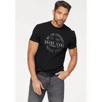 Bruno Banani T-Shirt Kurzarm, schmal geschnitten, bedruckt, aus Baumwollmischung