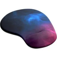 Titanwolf Gaming Mauspad Office Gel Mousepad mit ergonomischer Handgelenkauflage, Handballenauflage, Gelpolster ergonomisch, abwaschbar, Farbiger Rauch