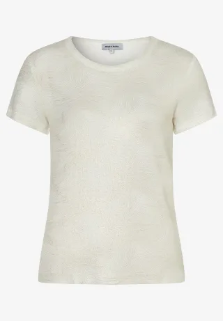 MORE & MORE - T-Shirt mit Glanzbelag weiß - Gr. - 44