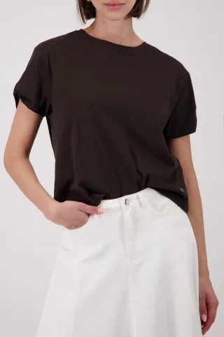 monari - T-Shirt mit Schmuckdetail coffee - Gr. - 40