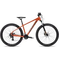Axess Mountainbike DEBRIS, 16 Gang Shimano RD-M360 Acera 8 Schaltwerk, Kettenschaltung, MTB-Hardtail Herrenrad 27,5 Zoll rot/orange