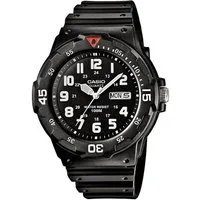 CASIO TIMELESS COLLECTION Quarzuhr MRW-200H-1BVEG, Armbanduhr, Herrenuhr, Resinarmband, Datum, bis 10 bar wasserdicht
