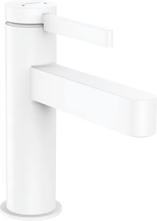 Hansgrohe Waschtischmischer 100 Finoris mit Push-Open Ablaufgarnitur mattweiss, 76010700 76010700