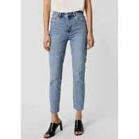 Vero Moda Straight-Jeans VMBRENDA mit leicht ausgefranstem Saum, stonewashed für einen Used-Look