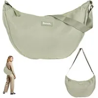 Bench. Handtasche Crossbag Moon Bag Form Slingbag Schultertasche, Damentasche Damen Freizeittasche Sichel Mond Form 64216 + Etui