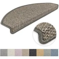 Metzker® Stufenmatte Stufenmatten Göteborg Halbrund, halbrund, Höhe: 8 mm, 16 Stück - Grau/Braun