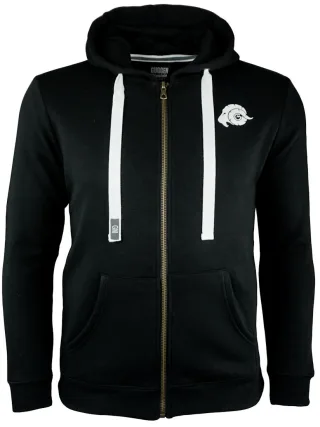 Herren Wandern Kapuzenpullover H06 mit Reißverschluss Schwarz