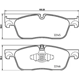 Hella Bremsbel?ge vorne 8DB355025-701 Jaguar E-Pace Land Rover Discovery Range