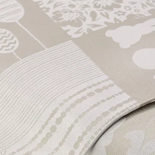 Tischwäsche-Jacquard "Oster-Patch", leinen-color