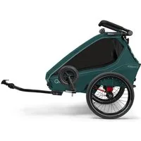 Qeridoo Fahrradkinderanhänger Kidgoo1 (2 Kinder), ab 6 Monate-ca. 5 Jahre, zwei Kinder, Fahrradanhänger, Buggy, Jogger